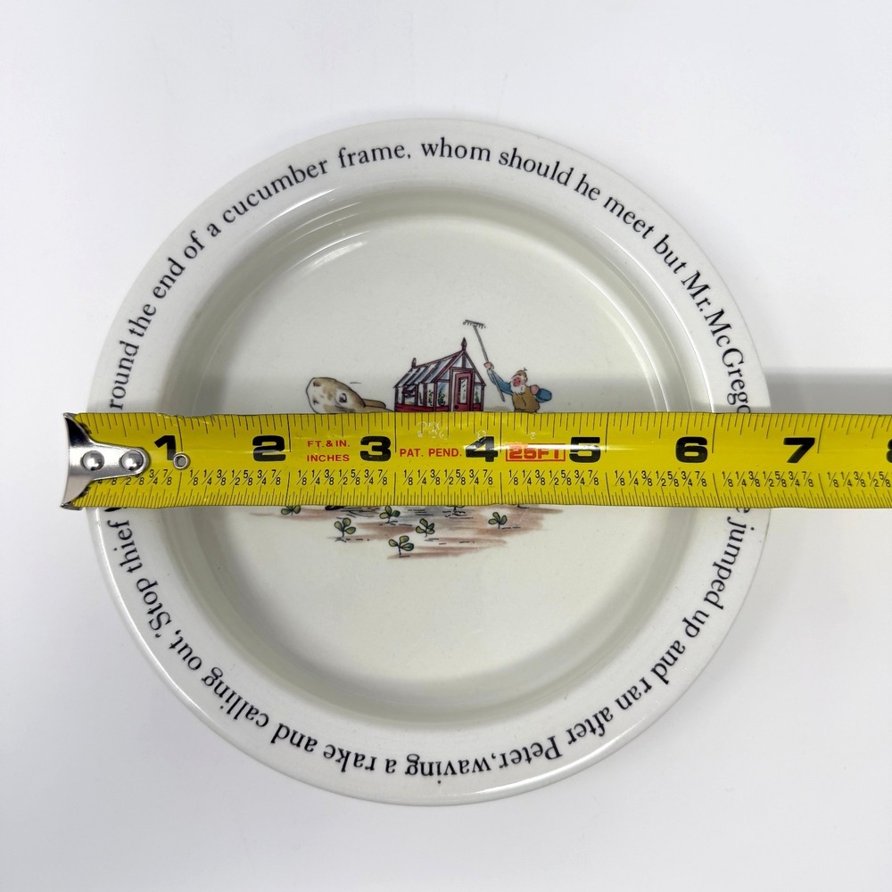 Wedgwood Peter Rabbit Child Bowl Plate Stop Thief Beatrix Potter - Picture 8 of 8